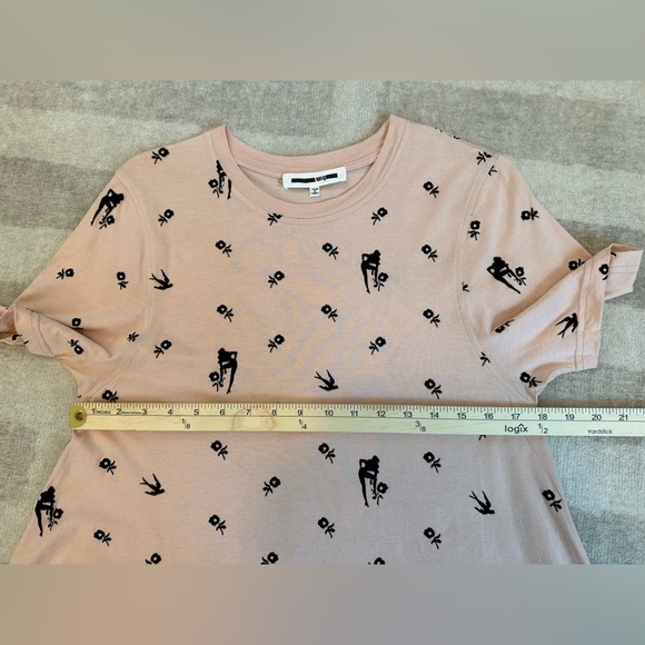MCQ ALEXANDER MCQUEEN FLORAL AND SWALLOW PRINT DRESS IN ROSA (SIZE M) - Picture 10 of 12